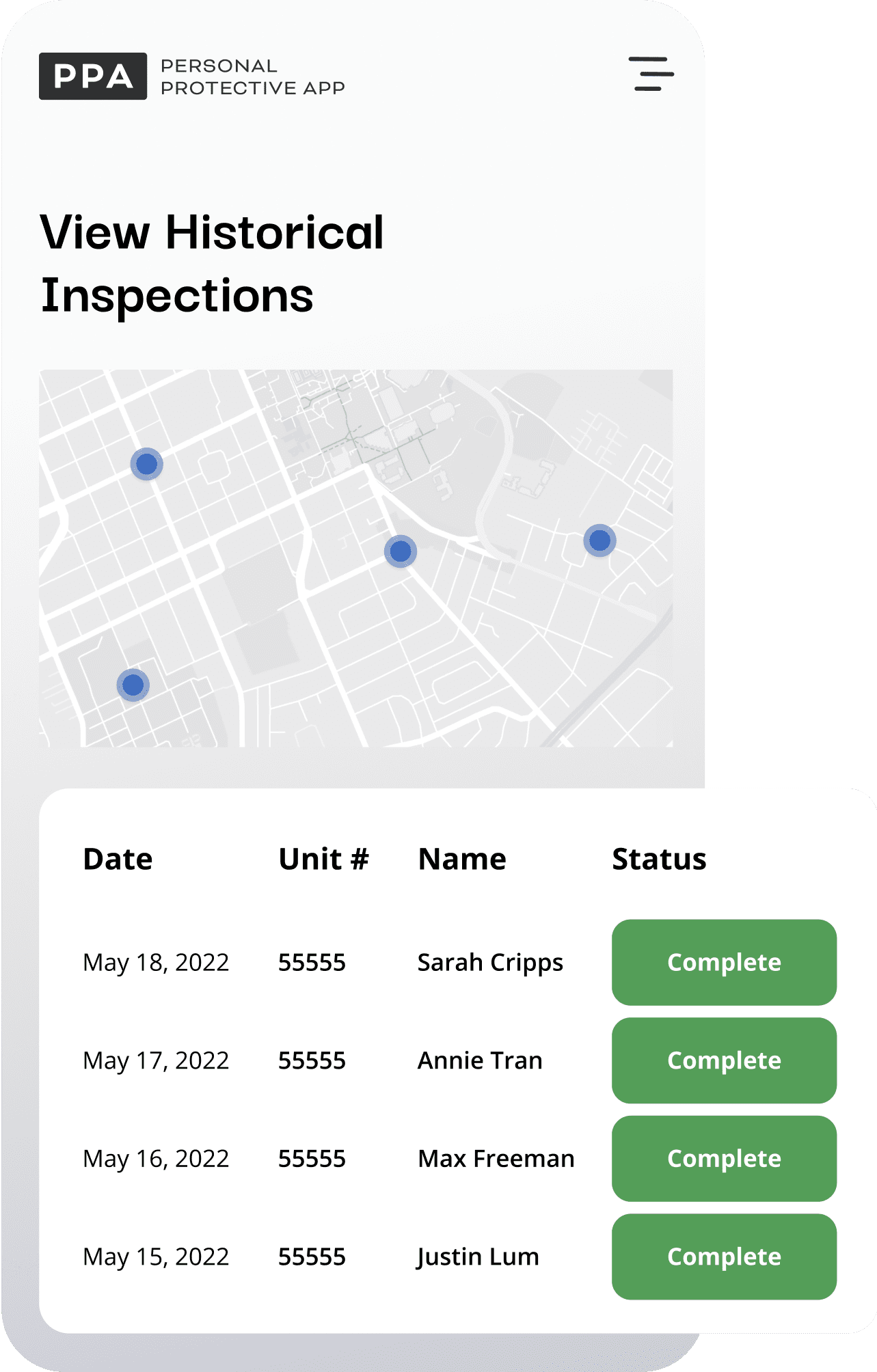 View Historical Inspections 1